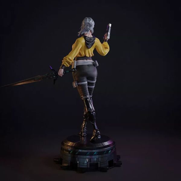 Цири Киберпанк &mdash; коллекционная фигурка Ведьмак 4 | Ручная работа Ciri Cyberpunk фото