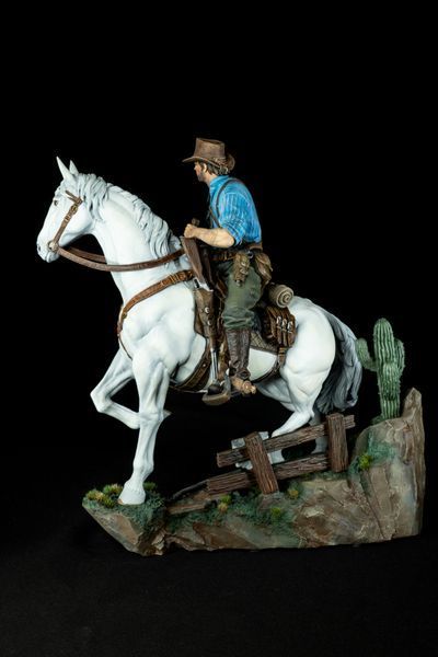 Arthur Morgan & Horse Diorama &ndash; RDR2 | Exclusive Hand-Painted Figure, Painted, L (36cm)