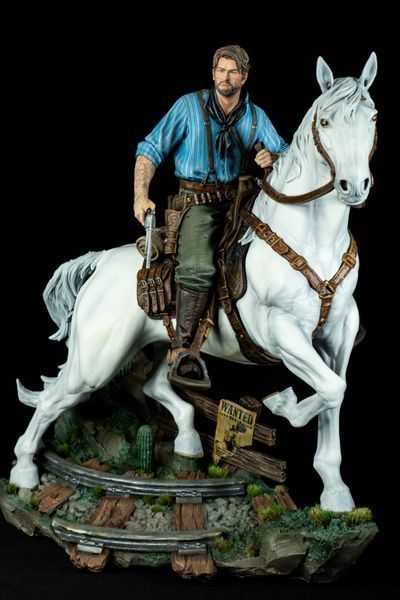 Arthur Morgan & Horse Diorama &ndash; RDR2 | Exclusive Hand-Painted Figure, Painted, L (36cm)