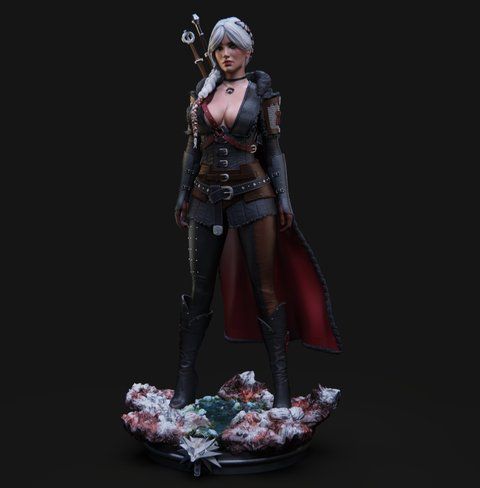 Цири &mdash; коллекционная диорама по игре Ведьмак Ciri The Witcher 05 фото