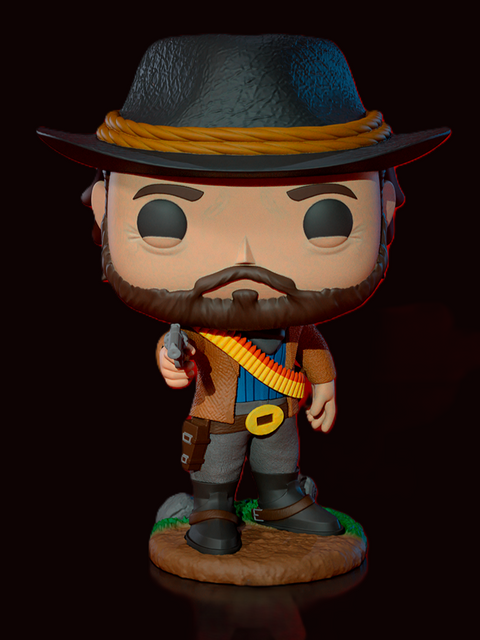 Arthur Morgan Chibi Version Collectible Figure &mdash; Red Dead Redemption 2, Painted, Standart 10cm