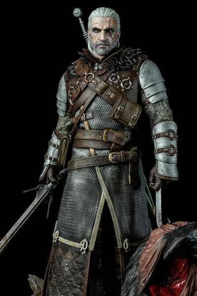 Geralt of Rivia Collectible Figure (Ursine Armor) &mdash; The WItcher &mdash; Hearts of Stone & Toxicity Edition, Painted, L (28cm)