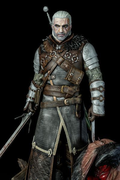 Geralt of Rivia Collectible Figure (Ursine Armor) &mdash; The WItcher &mdash; Hearts of Stone & Toxicity Edition, Painted, L (28cm)