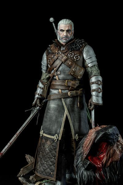 Geralt of Rivia Collectible Figure (Ursine Armor) &mdash; The WItcher &mdash; Hearts of Stone & Toxicity Edition, Painted, L (28cm)