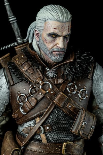 Geralt of Rivia Collectible Figure (Ursine Armor) &mdash; The WItcher &mdash; Hearts of Stone & Toxicity Edition, Painted, L (28cm)