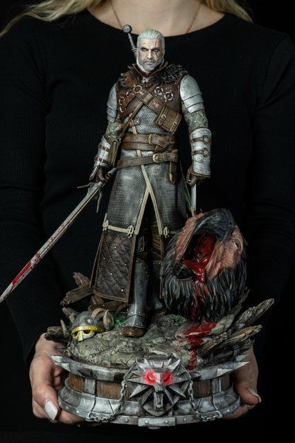 Geralt of Rivia Collectible Figure (Ursine Armor) &mdash; The WItcher &mdash; Hearts of Stone & Toxicity Edition, Painted, L (28cm)