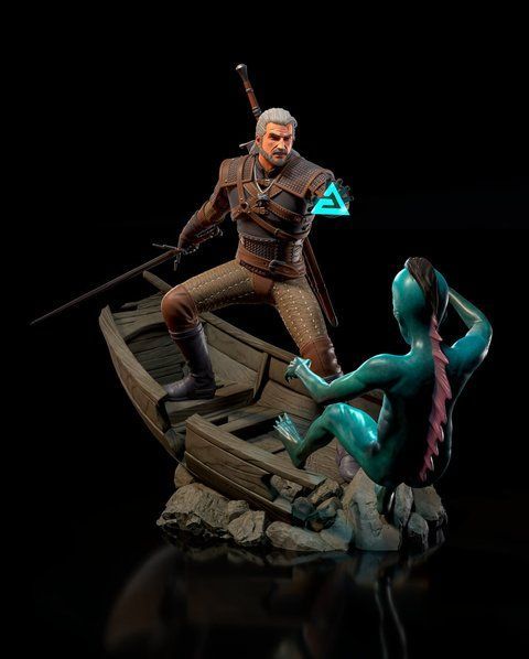Коллекционная диорама Геральт из Ривии &mdash; Ведьмак (The Witcher) Geralt 04 фото