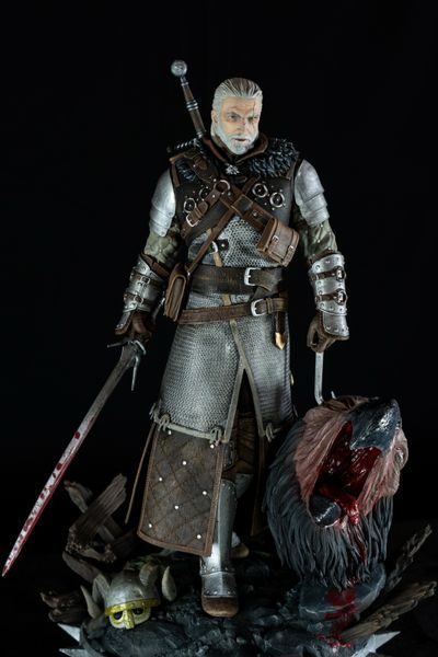 Geralt of Rivia Collectible Statue &mdash; The Witcher, Painted, L (28cm)