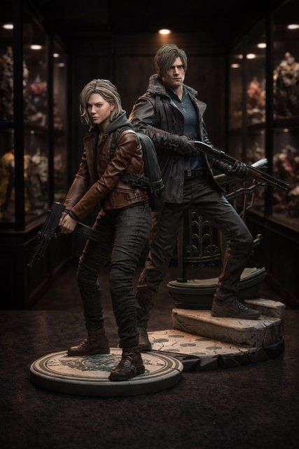 Коллекционная диорама Грейс Эшкрофт и Леон С. Кеннеди &mdash; Resident Evil Requiem Grace Ashcroft & Leon S. Kennedy Diorama &mdash; Resident Evil Requiem Collectible Statue фото