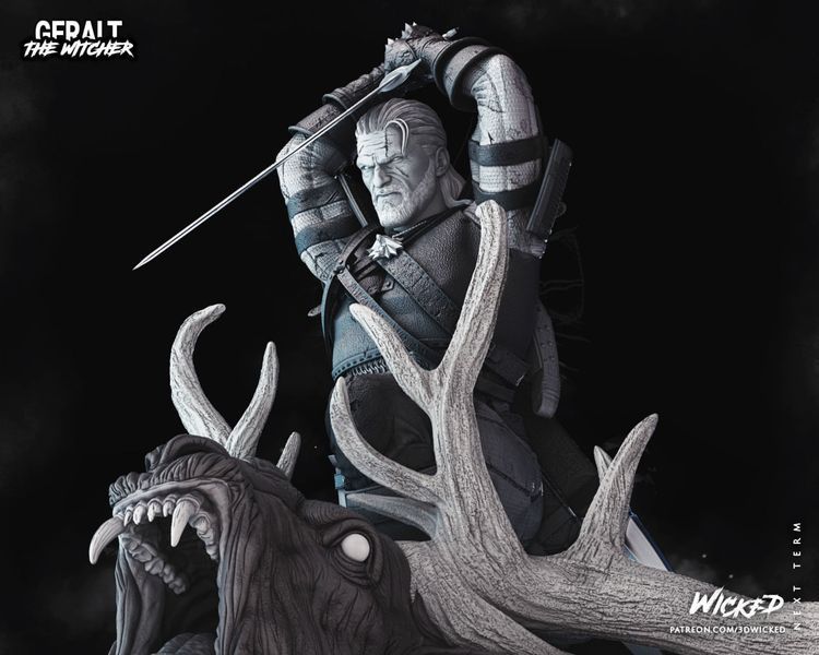 Коллекционная диорама Геральт из Ривии &mdash; Ведьмак (The Witcher) Geralt wicked фото