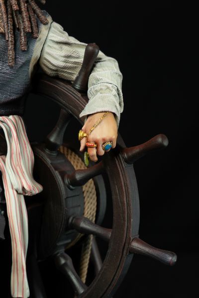 Captain Jack Sparrow Collectible Figure (Pirates of the Caribbean), Painted, L (36cm)