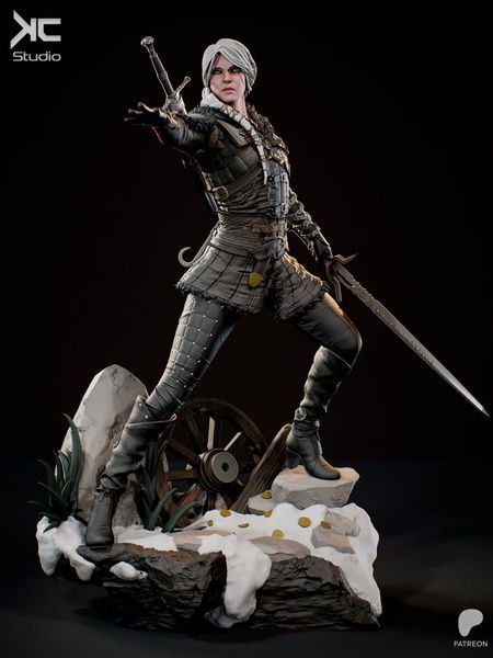Цири &mdash; коллекционная диорама по игре Ведьмак 4 Ciri The Witcher 4 kc фото