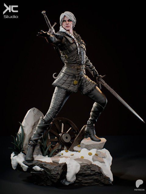 Цири &mdash; коллекционная диорама по игре Ведьмак 4 Ciri The Witcher 4 kc фото