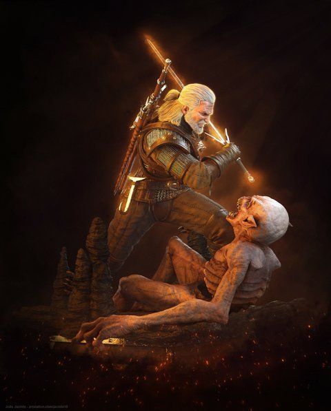 Коллекционная диорама Геральт из Ривии &mdash; Ведьмак (The Witcher) Geralt 09 фото