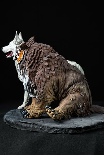 Baldur's Gate 3 Diorama: Scratch & Owlbear 3D Printed Figurine, Unpainted, Standart 14 * 20cm