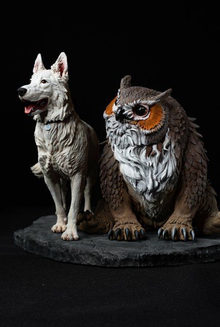 Baldur's Gate 3 Diorama: Scratch & Owlbear 3D Printed Figurine, Unpainted, Standart 14 * 20cm