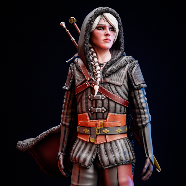 Цири &mdash; коллекционная диорама по игре Ведьмак 4 Ciri The Witcher 4 rock фото
