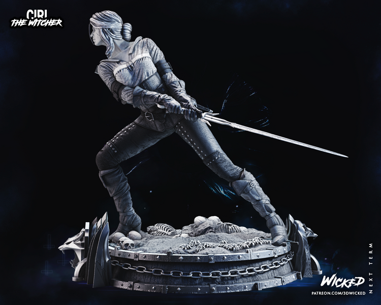 Цири &mdash; коллекционная диорама по игре Ведьмак Ciri The Witcher wicked фото