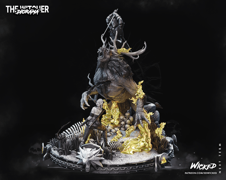 The Witcher &mdash; коллекционная диорама большого масштаба The Witcher diorama фото
