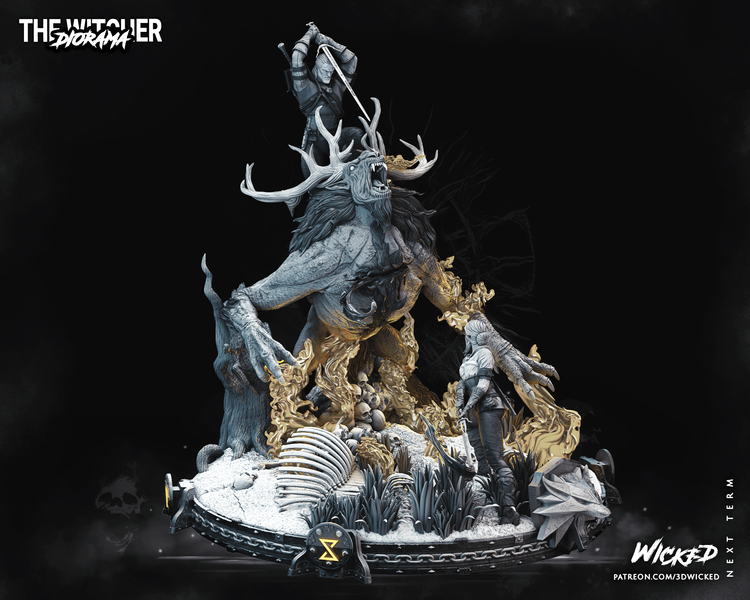 The Witcher &mdash; коллекционная диорама большого масштаба The Witcher diorama фото