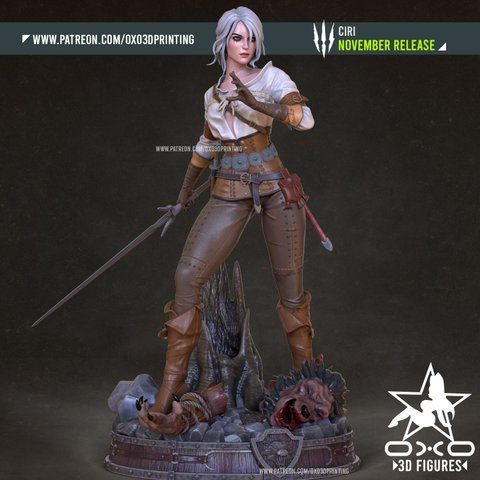 Цири &mdash; коллекционная диорама по игре Ведьмак Ciri The Witcher 03 фото