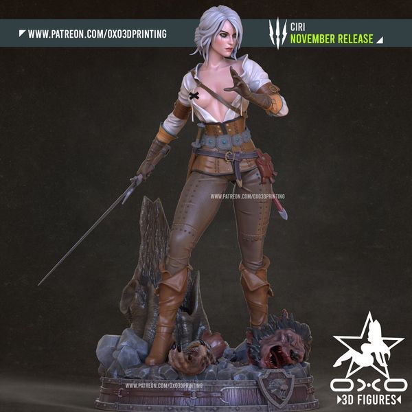 Цири &mdash; коллекционная диорама по игре Ведьмак Ciri The Witcher 03 фото