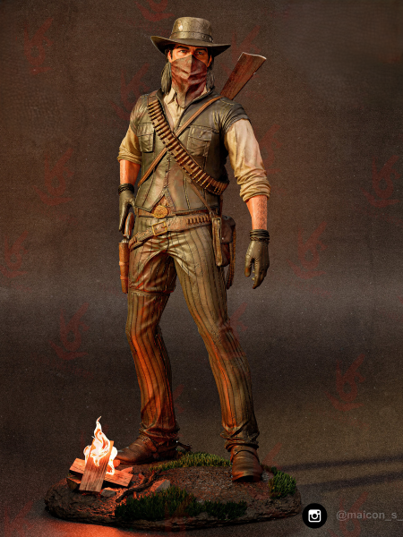John Marston Collectible Figure &mdash; Red Dead Redemption 2, Painted, S (24cm)