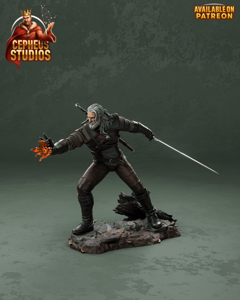 Коллекционная статуэтка Геральт из Ривии &mdash; Ведьмак (The Witcher) Geralt cepheus фото